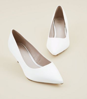 off white kitten heel shoes
