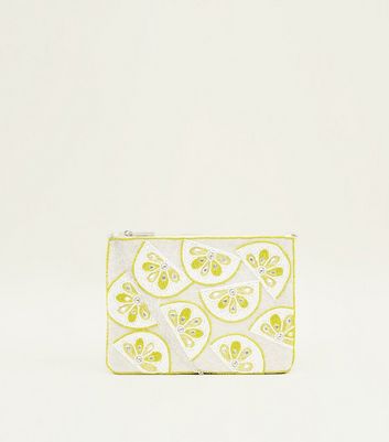 yellow clutch bag new look