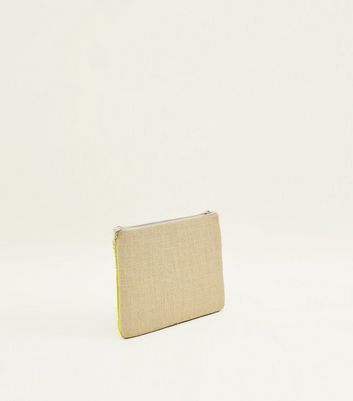 yellow clutch bag new look