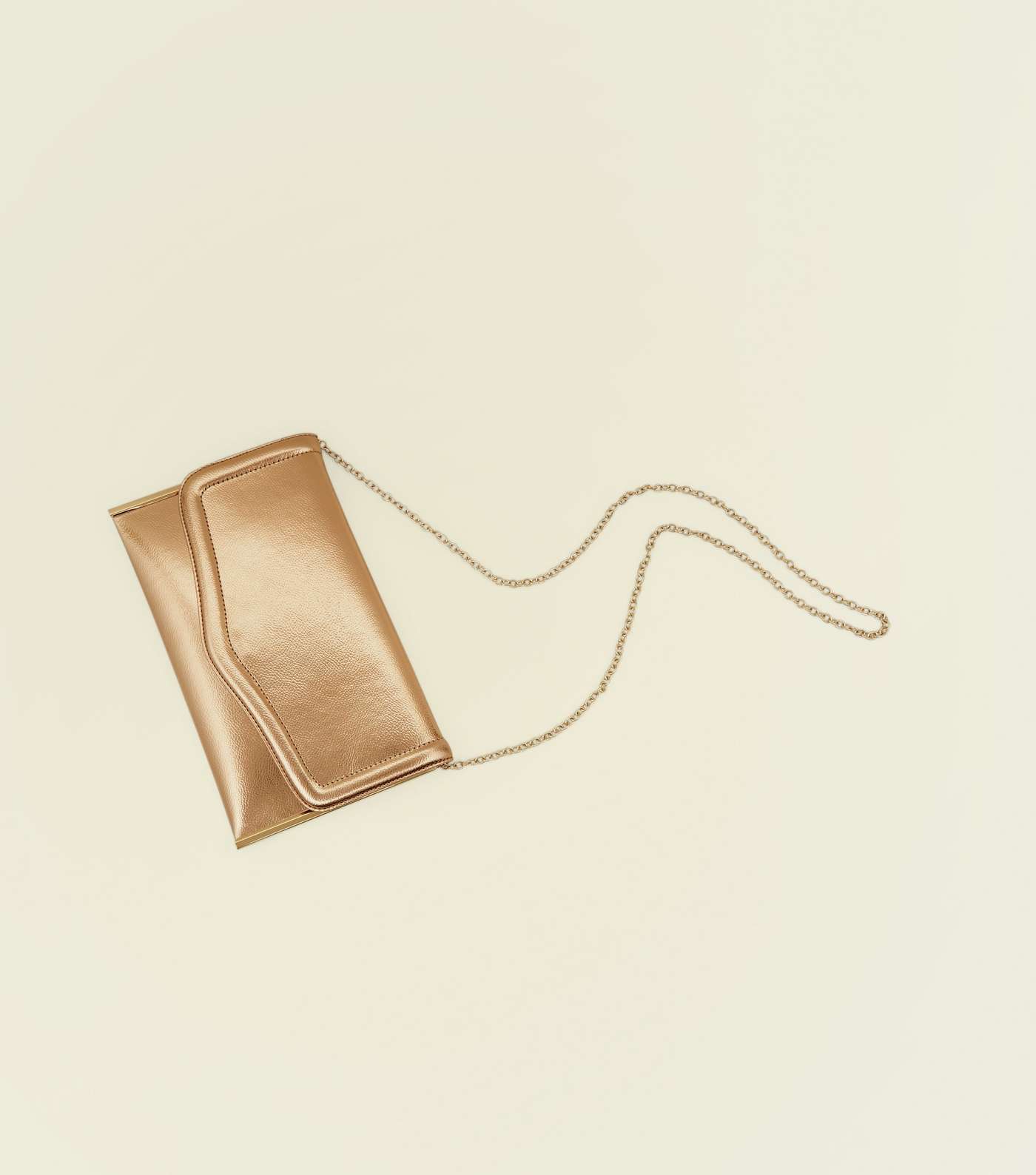 Rose Gold Flat Clutch Bag Image 4