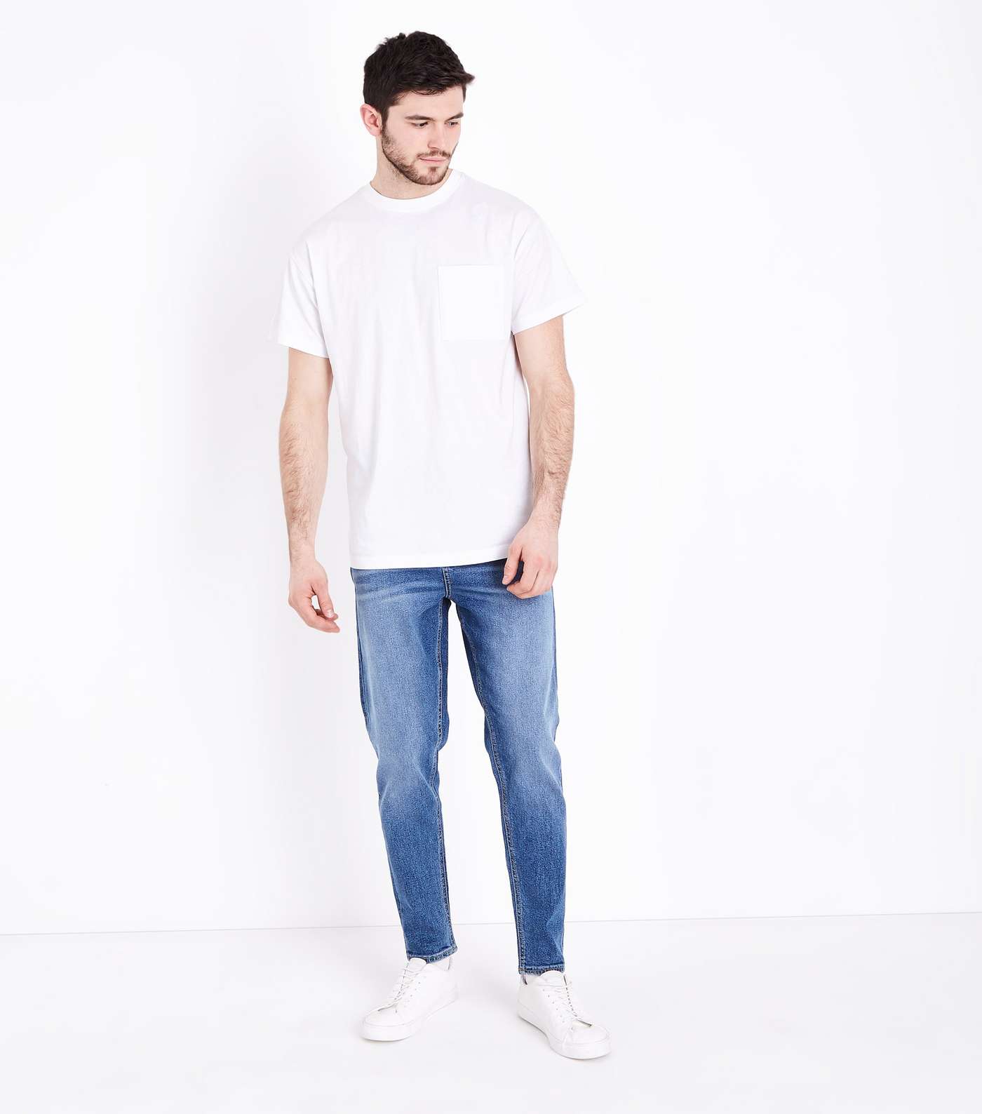 White Oversized Pocket T-Shirt Image 2