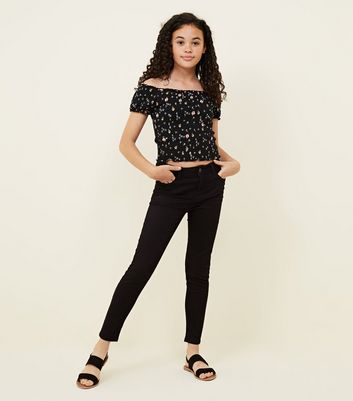 new look girls black jeans