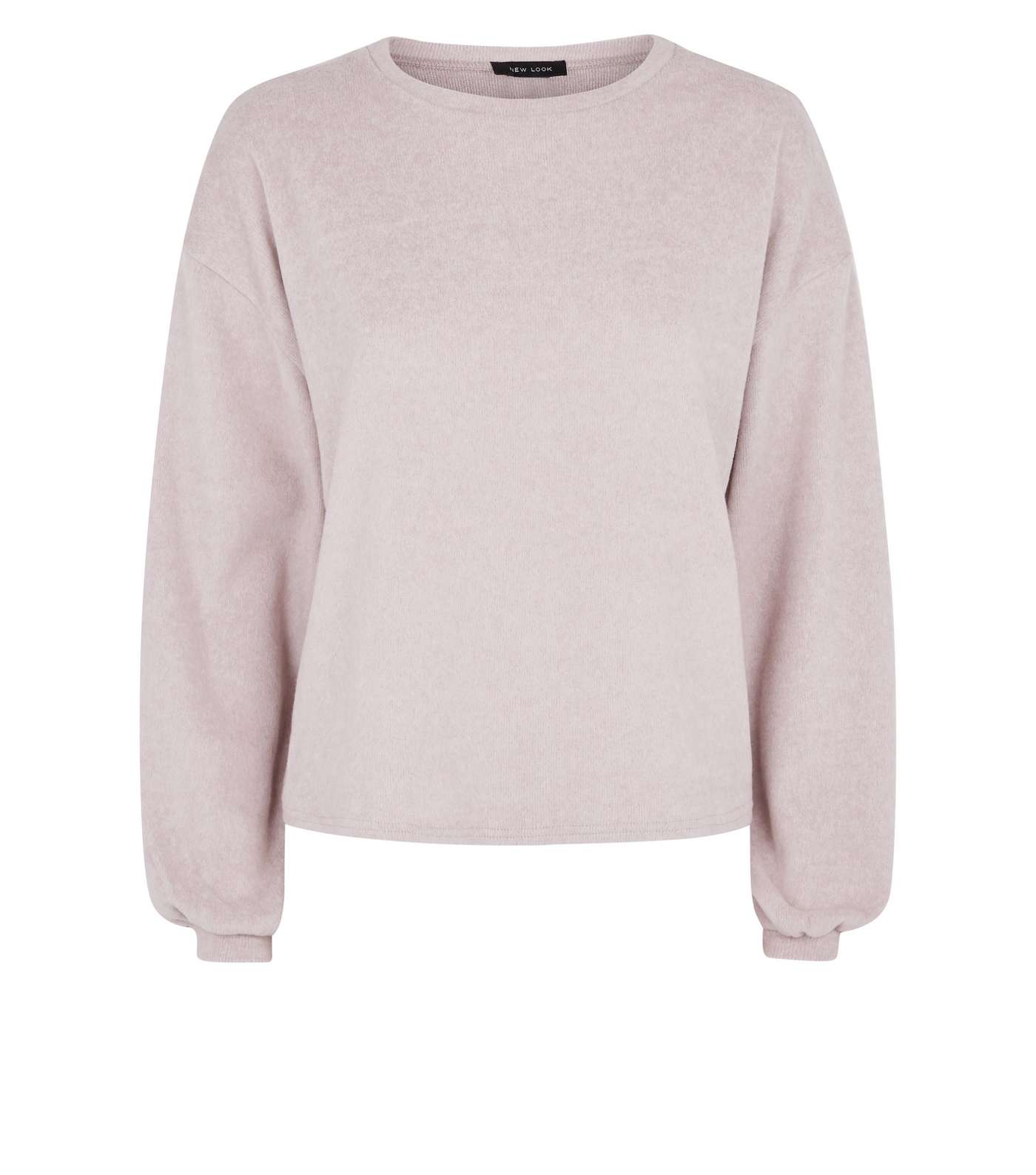 Pale Pink Fine Knit Balloon Sleeve Jumper Image 4