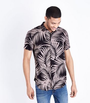 men's leaf print shirt