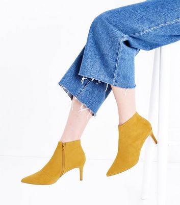 mustard ankle boots uk