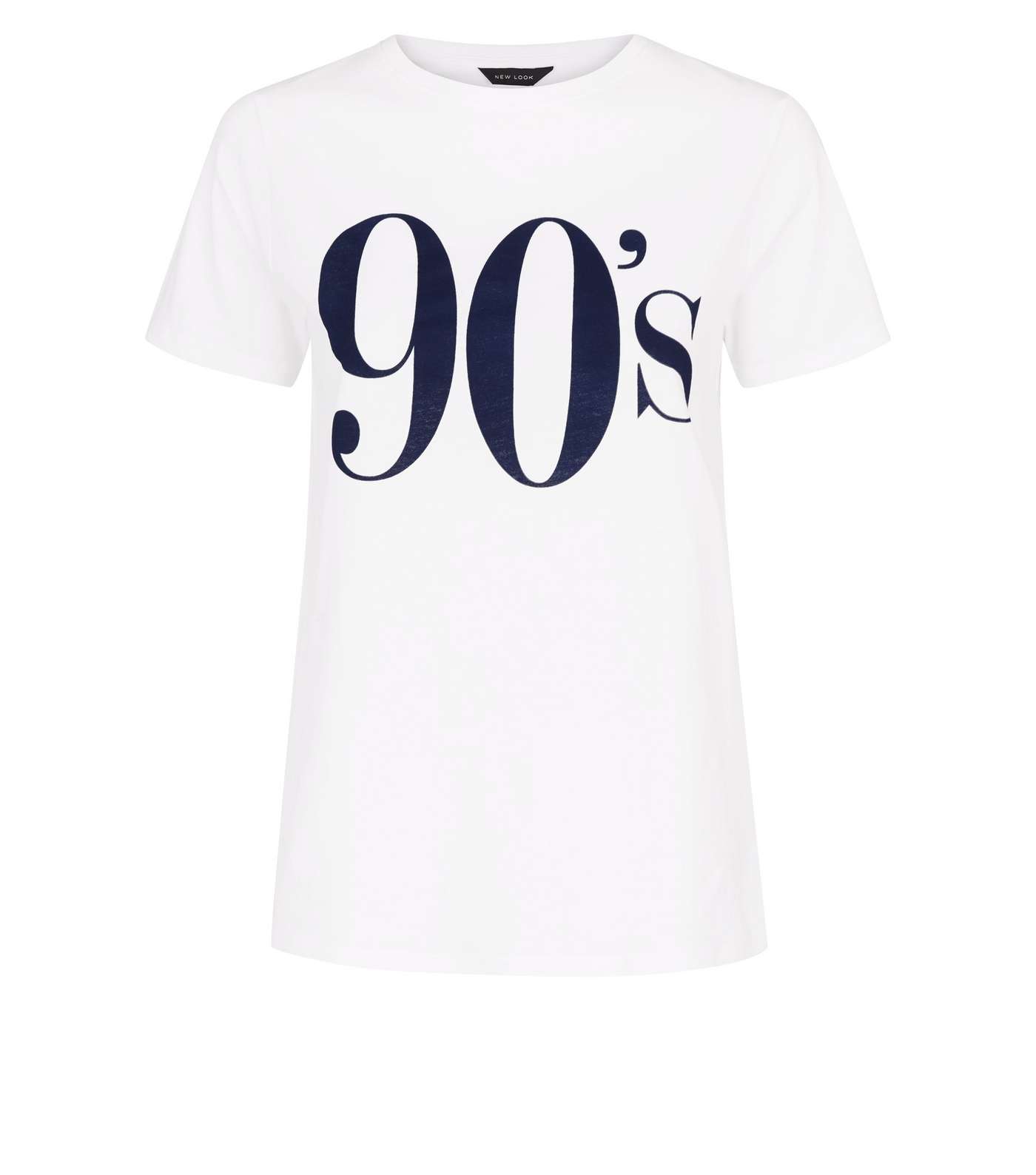 White 90's Print T-Shirt Image 4