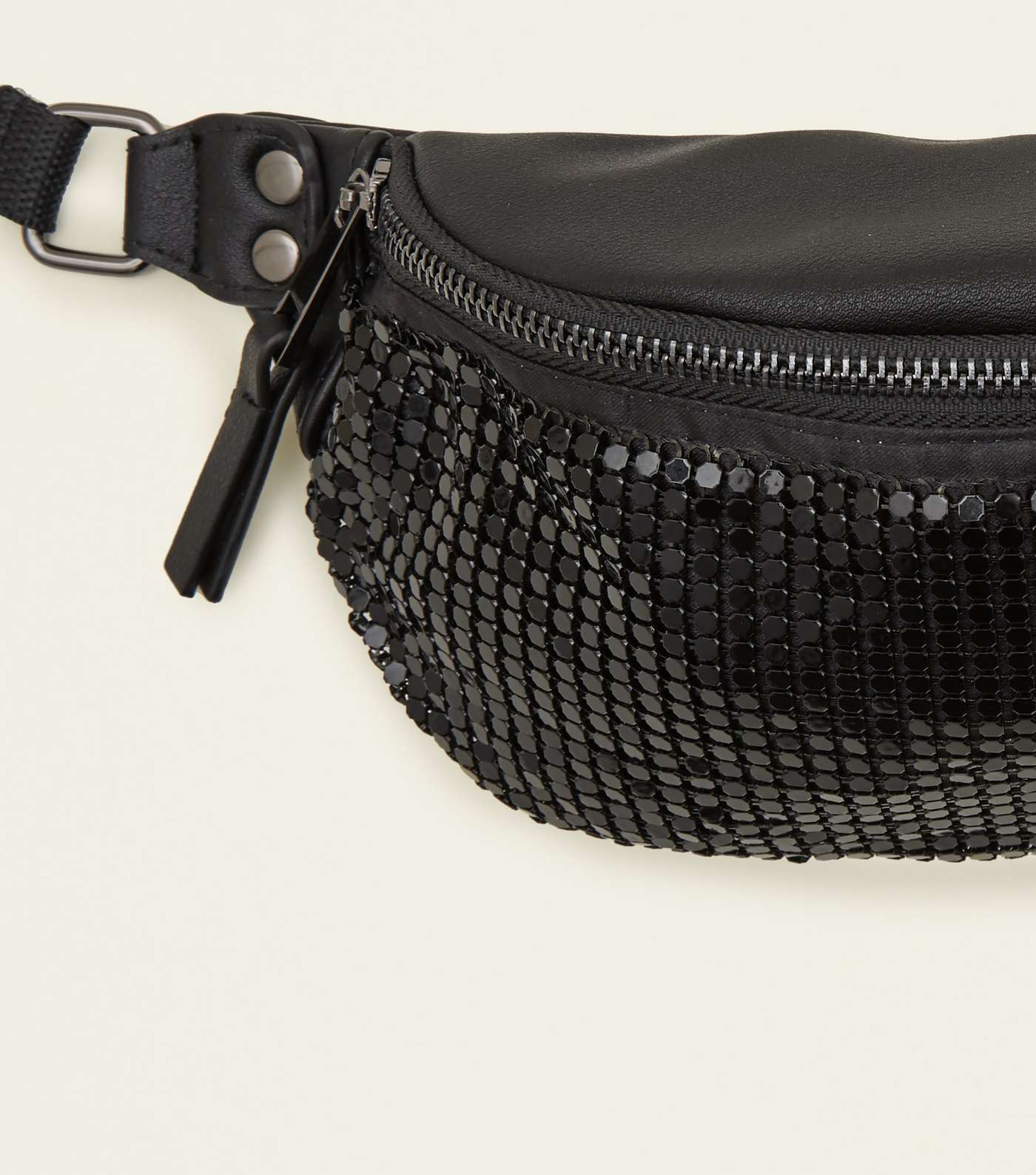 Black Chainmail Bum Bag Image 6