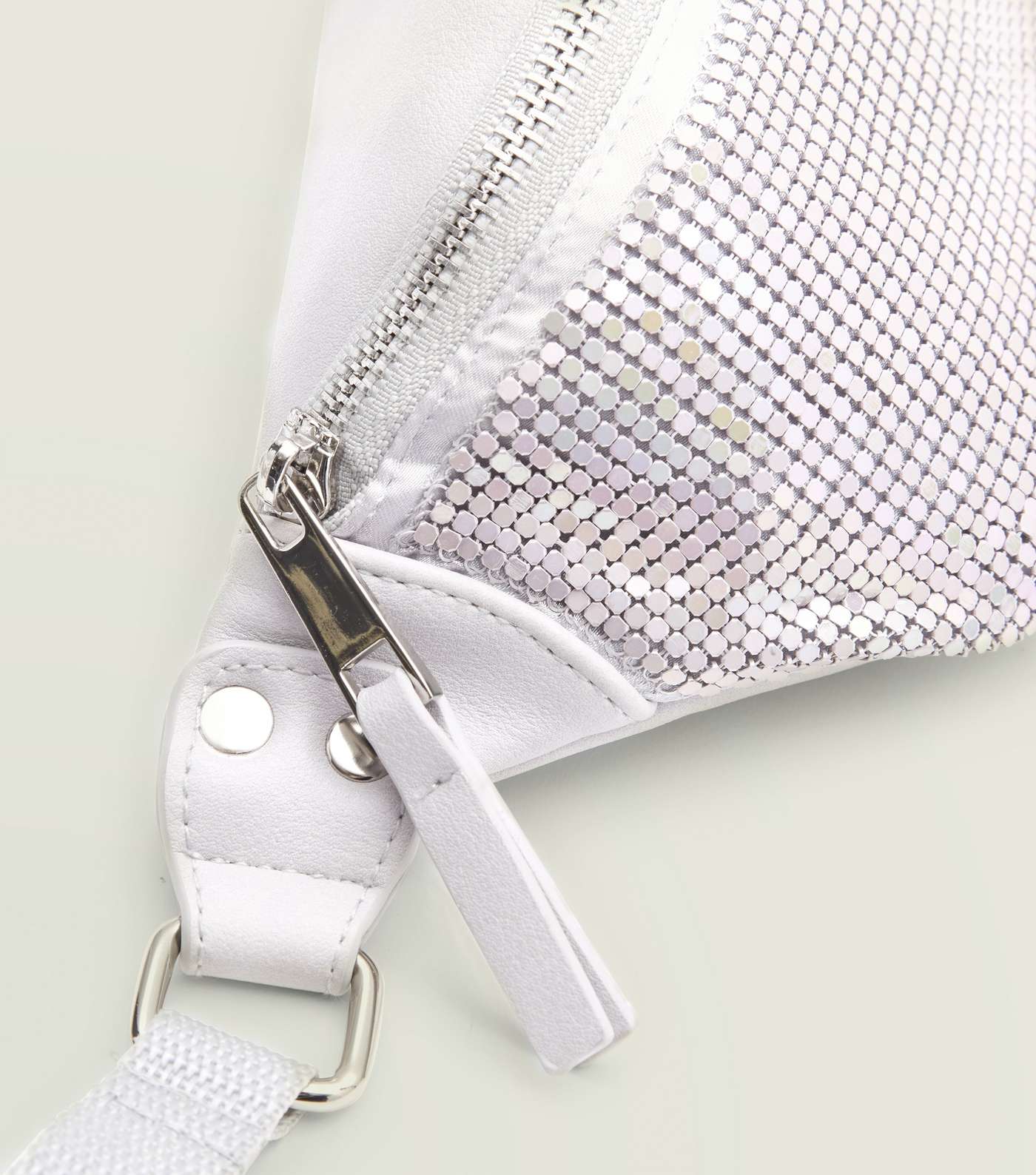 Grey Iridescent Chainmail Bum Bag Image 8