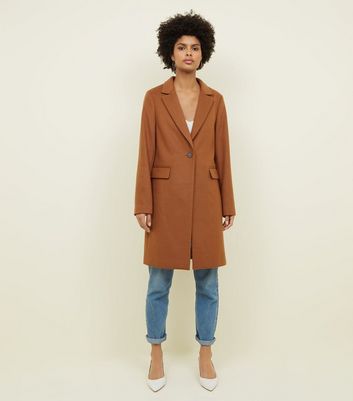 New look orange coat best sale