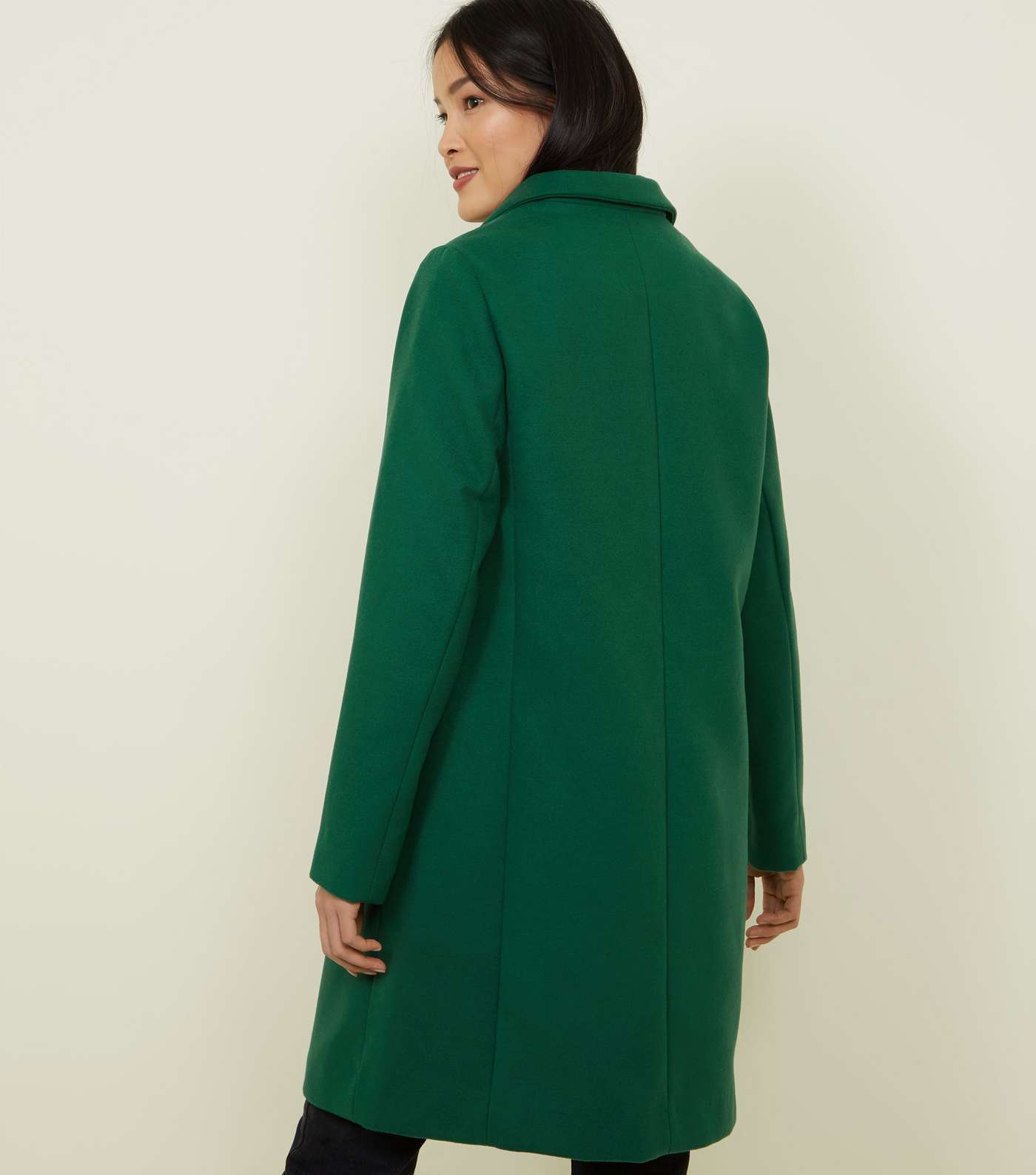 Green Single Breasted Formal Coat Image 3