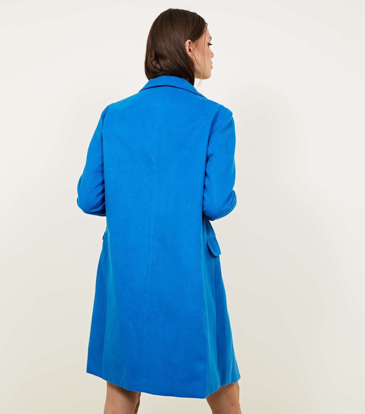 Blue Single Breasted Formal Coat Image 3