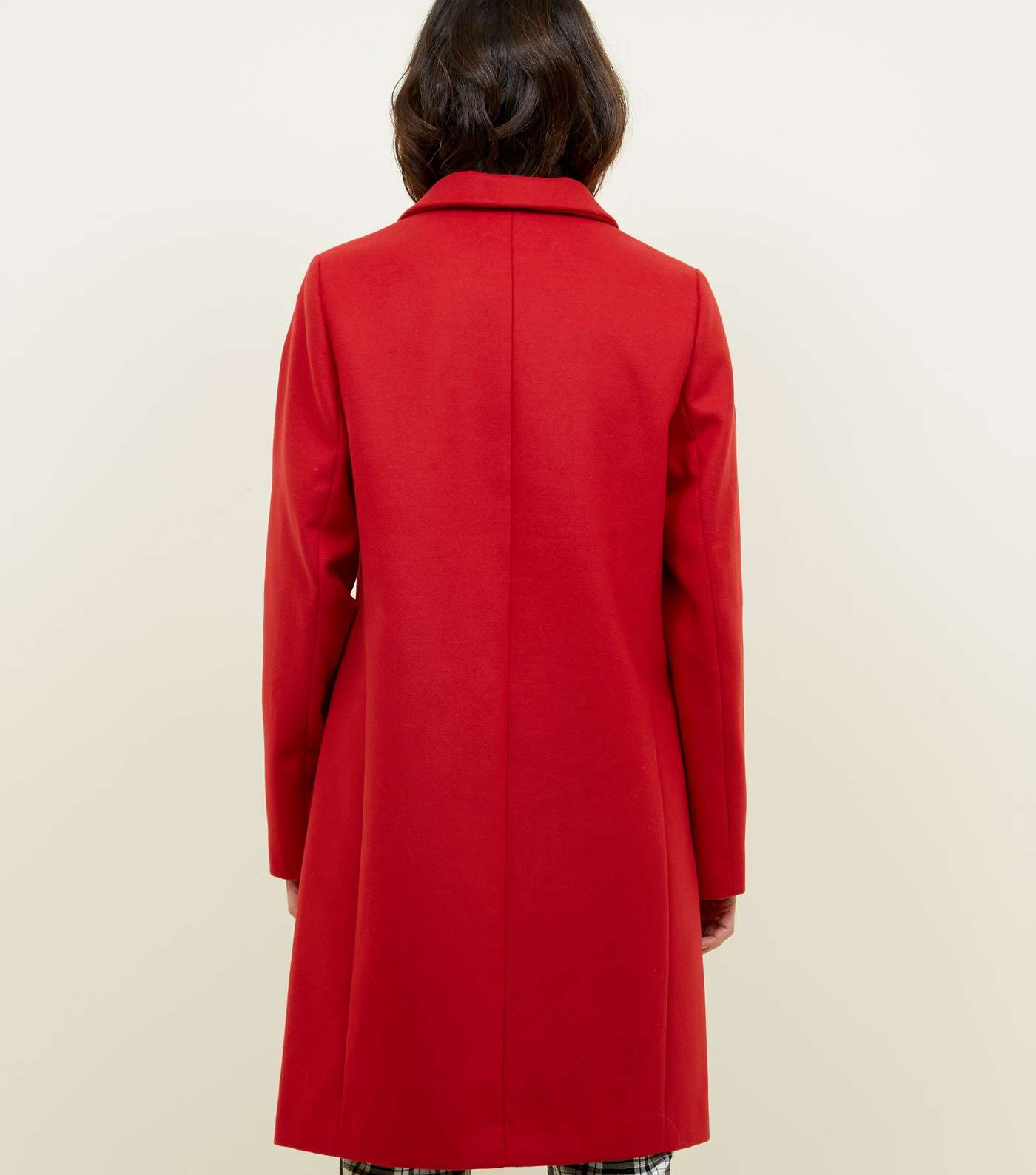 Red Single Breasted Formal Coat Image 3