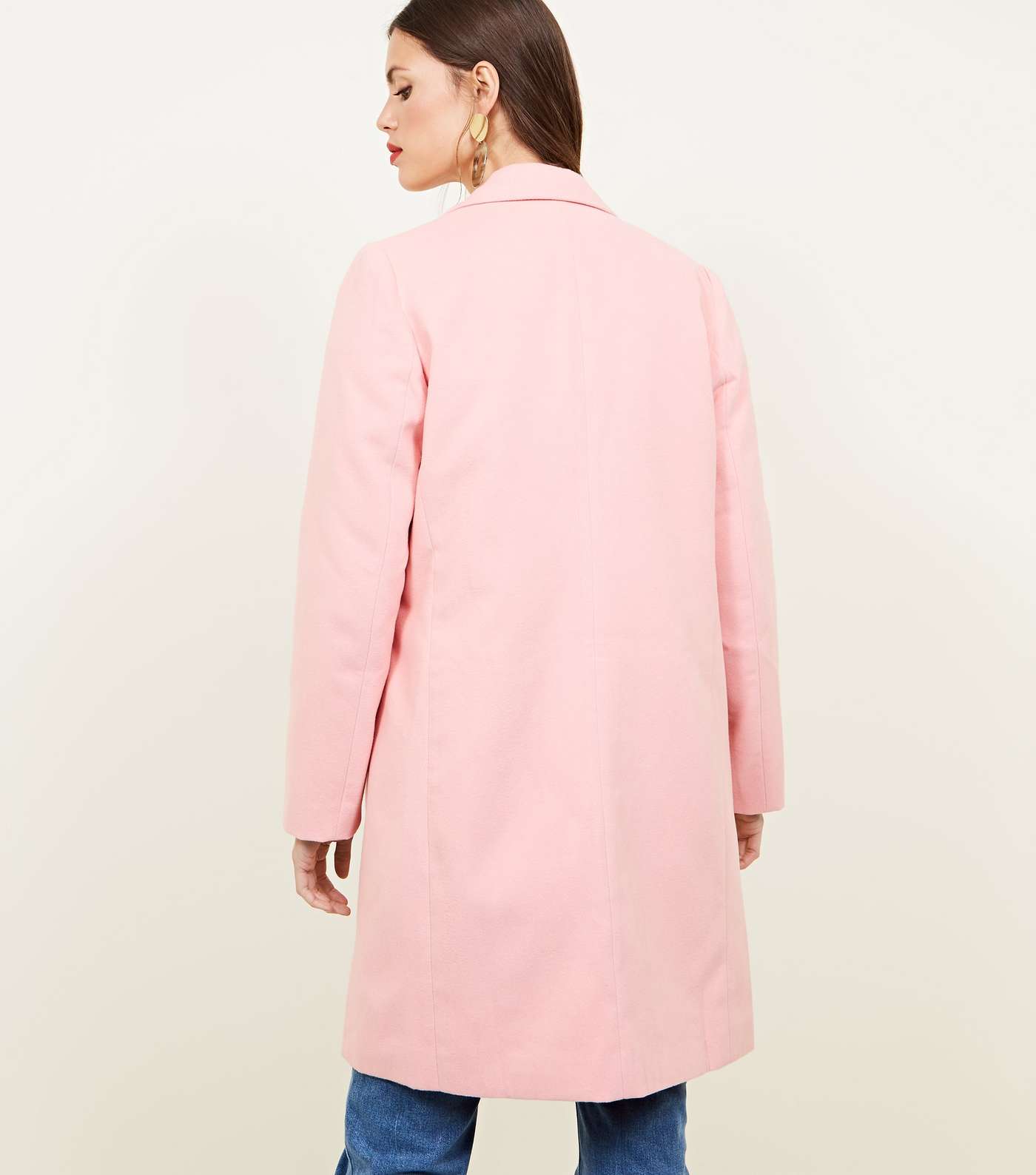 Pink Single Breasted Formal Coat Image 3