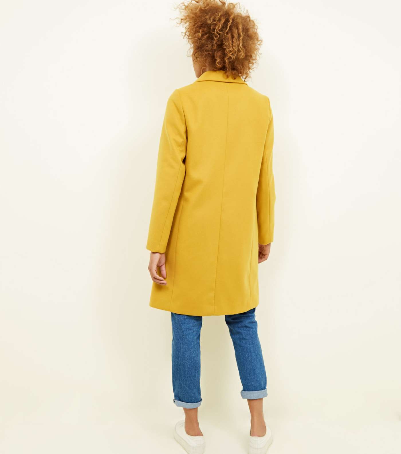 Mustard Single Breasted Formal Coat  Image 3