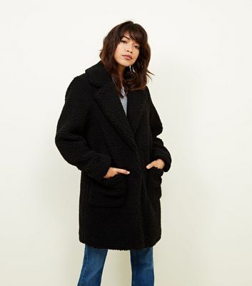 New look black deals teddy jacket