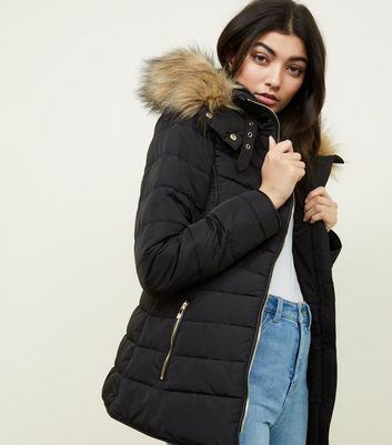 womens faux fur puffer jacket