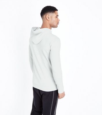 Grey muscle fit hoodie sale