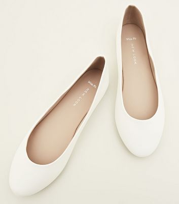 new look white pumps
