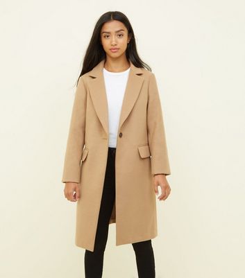 New look camel coat on sale