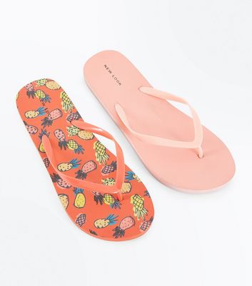 new look coral sandals