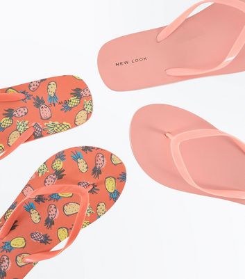 new look coral sandals