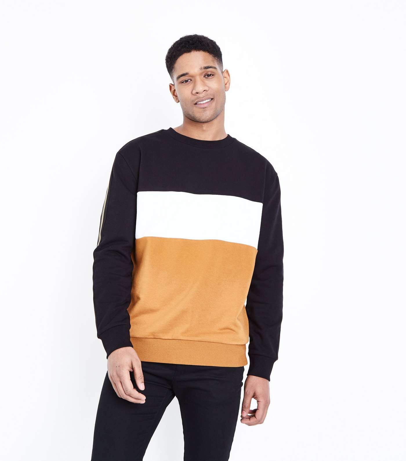 Camel Colour Block Sweatshirt