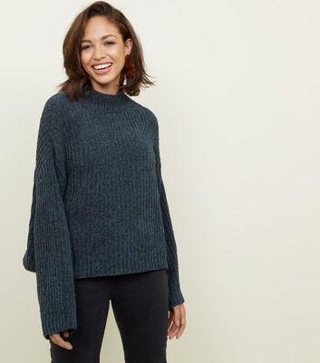 Dark green chenille sweater sale