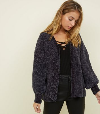 petite chenille cardigan