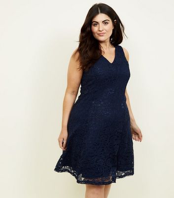 new look navy lace dress