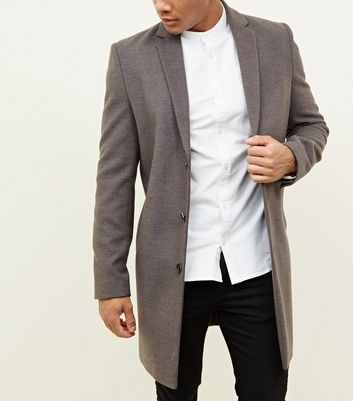 Grey Overcoat New Look