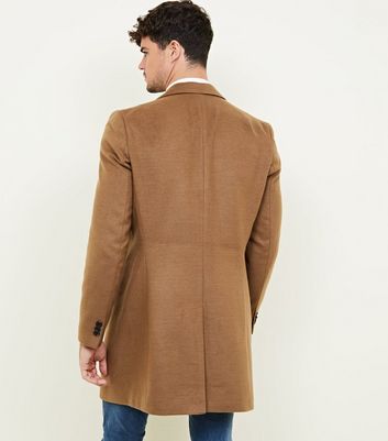 slim fit camel topcoat