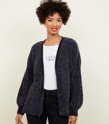 chenille grey cardigan