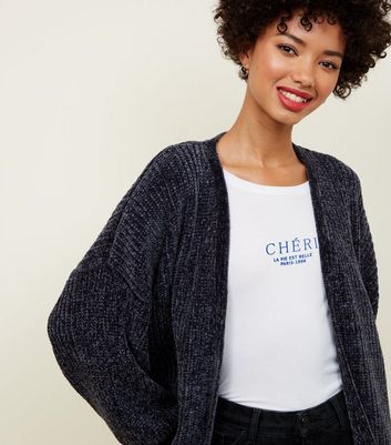 chenille cardigan new look