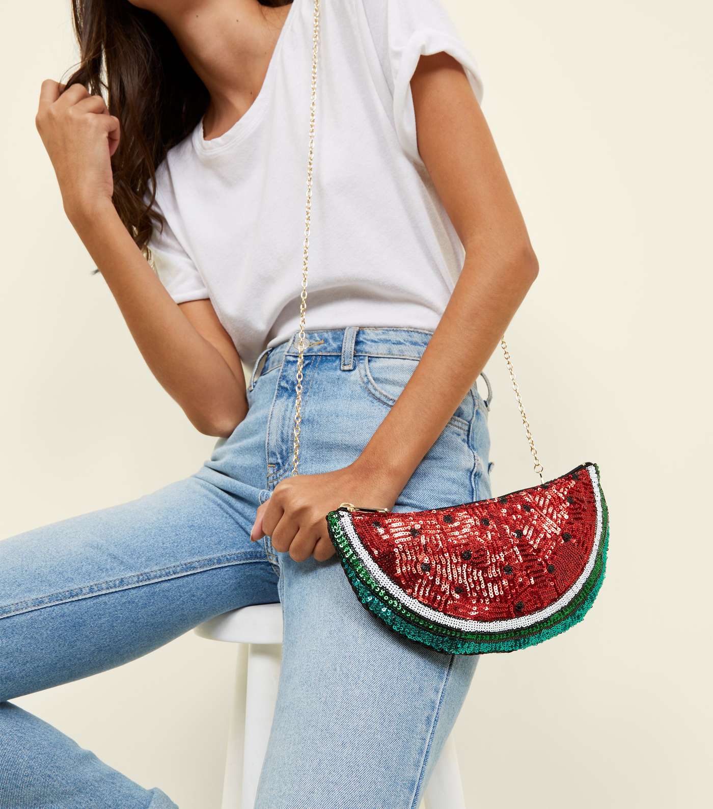 Red Watermelon Sequin Cross Body Bag  Image 2