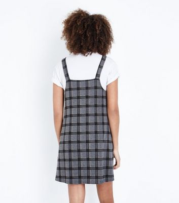 new look tartan pinafore