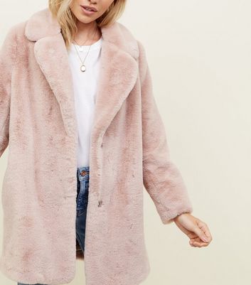 newlook white fur coat