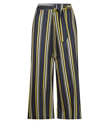 Cameo Rose Blue Stripe Culottes | New Look
