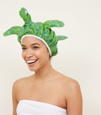 green shower cap