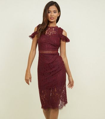 ax paris burgundy lace dress