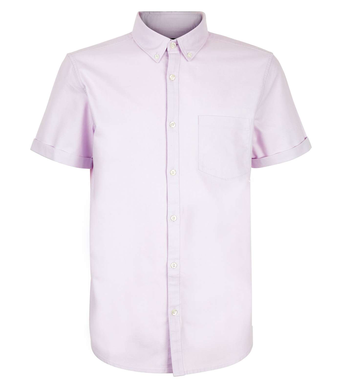 Lilac Oxford Short Sleeve Shirt Image 4