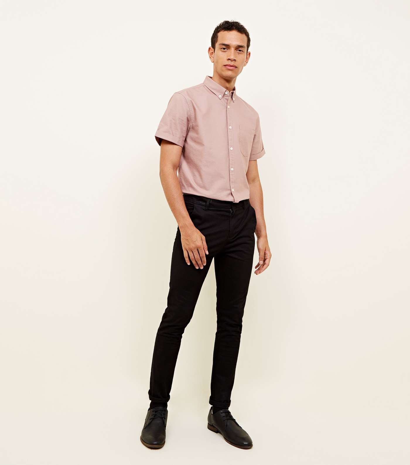 Mid Pink Oxford Short Sleeve Shirt Image 6