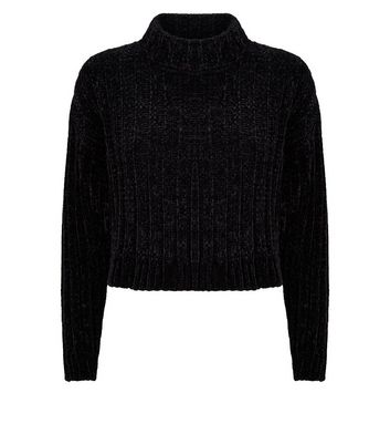 roll neck chenille jumper