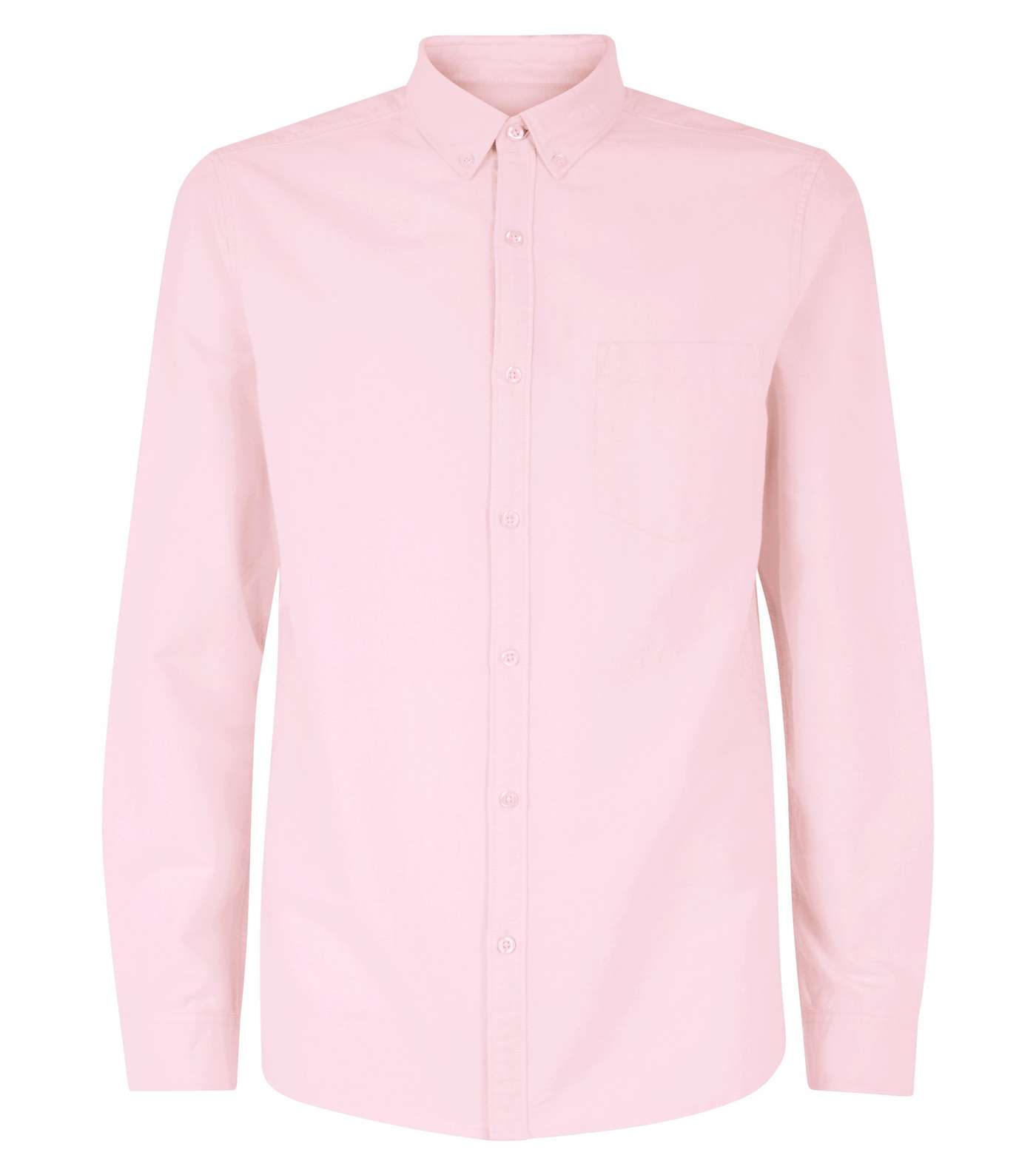 Pink Long Sleeve Oxford Shirt Image 4