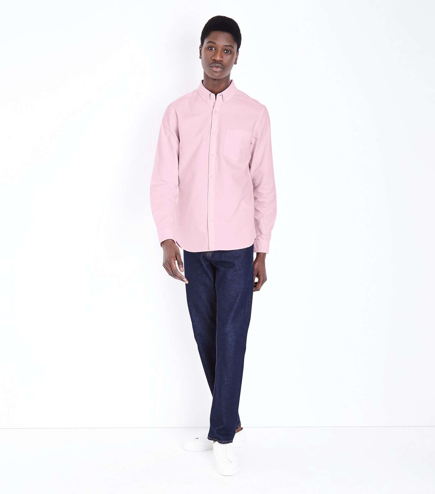 Pink Long Sleeve Oxford Shirt Image 2
