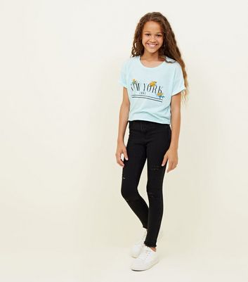 new look girls black jeans