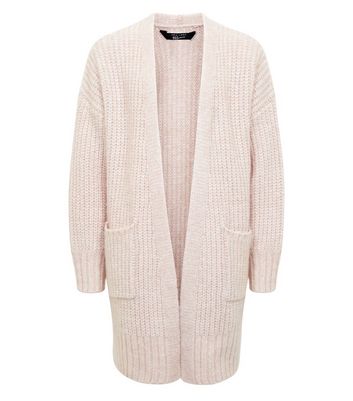 pale pink longline cardigan