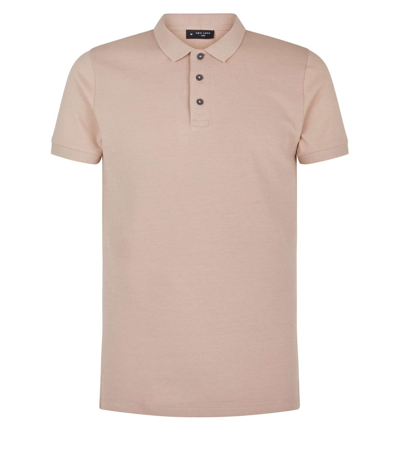 Deep Pink Muscle Fit Textured Polo Shirt Image 4