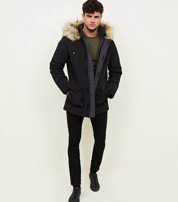 new look parka mens