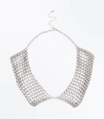 Silver Chainmail Collar Necklace | New Look