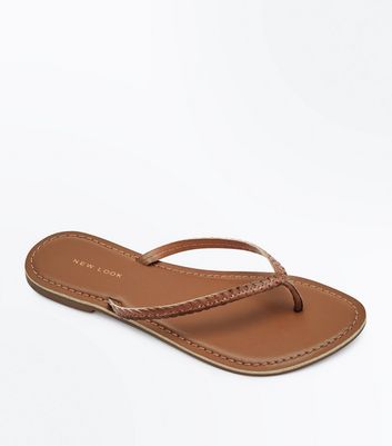 real leather flip flops